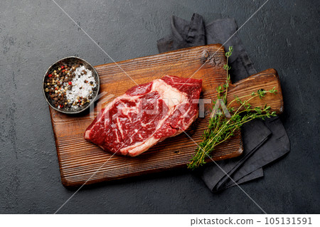 Raw beef ribeye steak 105131591