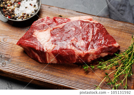 Raw beef ribeye steak 105131592
