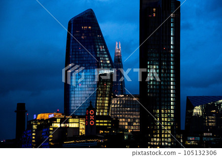 night view of london in england night view of london in england 105132306