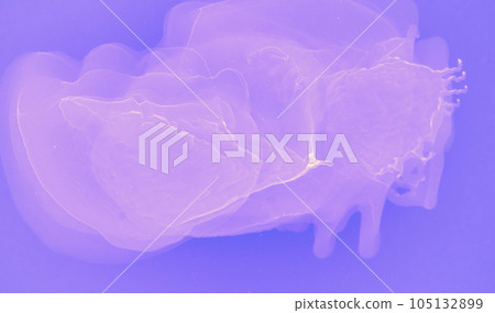 Abstract Paint Illustration. Blue Contemporary Abstract Paint Illustration. Blue Contemporary 105132899