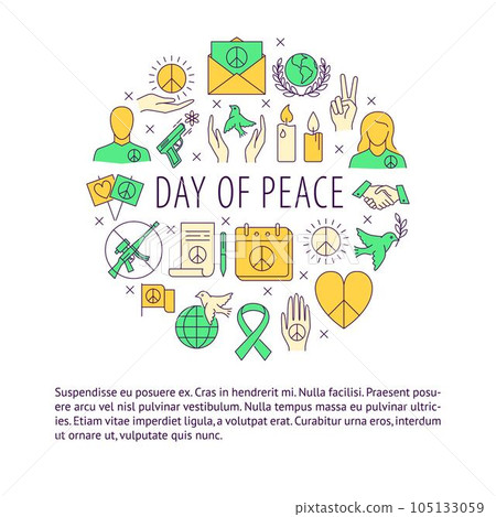 Day of peace round banner 105133059