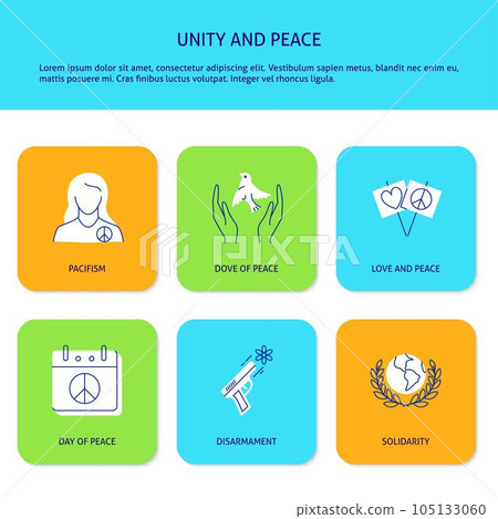 Unity and peace banner template 105133060