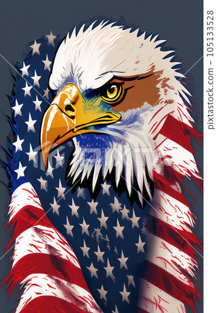 An American Flag of Eagle 105133528