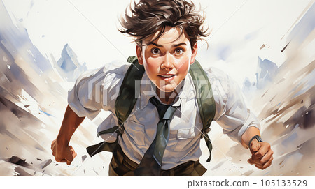 running boy, boy running (AI) 105133529