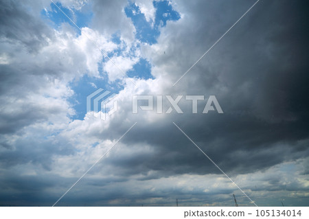 Yokohama cityscape in Japan Guerrilla heavy rain...The weather suddenly changes in Yokohama. The sky turned black...Dark clouds flowed toward the city center...=July 20 105134014