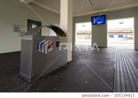 the containers for separate collection in Villach, Austria the containers for separate collection in Villach, Austria 105134915