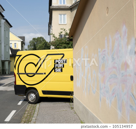 the Austrian postal van tucked the Austrian postal van tucked 105134957