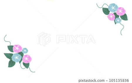 Watercolor style morning glory illustration background 105135836