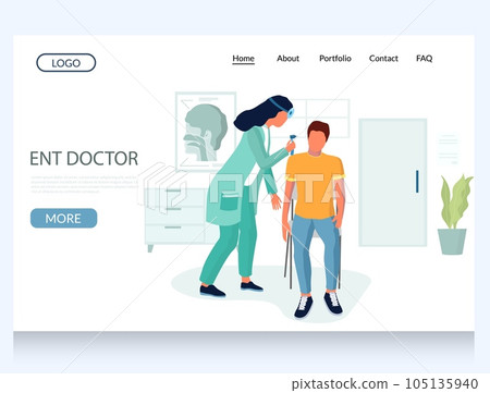 Ent doctor vector website landing page design template Ent doctor vector website landing page design template 105135940