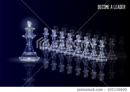 Leadership business concept, vector polygonal art style illustration Leadership business concept, vector polygonal art style illustration 105136600