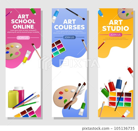 Kids art craft, education, creativity class concept. 105136735