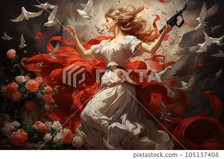 International Day of Non - Violence illustration generative ai International Day of Non - Violence illustration generative ai 105137408