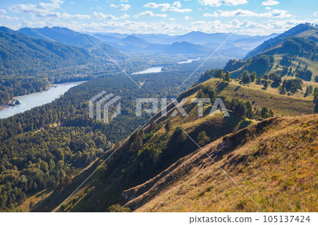 Summer landscape of Altai mountains 105137424