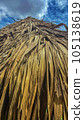 Close up of a straw roof in the countryside. 105138619