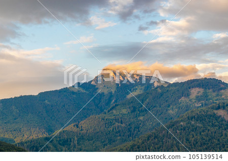 the Schafberg mountain at sunset, Alps, Austria 105139514