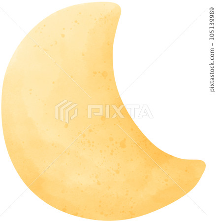 Watercolor illustration of moon. 105139989