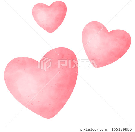Watercolor illustration of heart. 105139990