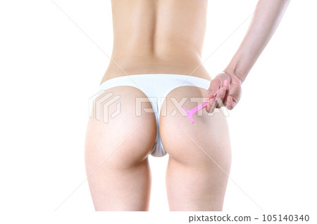 女人形狀的美臀內衣用T型剃須刀不需要的脫毛護理脫毛護理 105140340