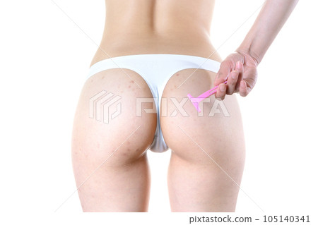 粗糙臀部 內衣女人形狀的美臀 用T型剃刀 不需要的脫毛護理 脫毛護理 粗糙臀部 內衣女人形狀的美臀 用T型剃刀 不需要的脫毛護理 脫毛護理 105140341