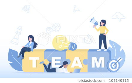 The concept of teamwork, pieces of a jigsaw puzzle, work together for common goals. Collaboration, thinking, planning, brainstorming, training, manage and develop strategy to achieve success. The concept of teamwork, pieces of a jigsaw puzzle, work together for common goals. Collaboration, thinking, planning, brainstorming, training, manage and develop strategy to achieve success. 105140515