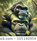 Gorilla illustration 105140954