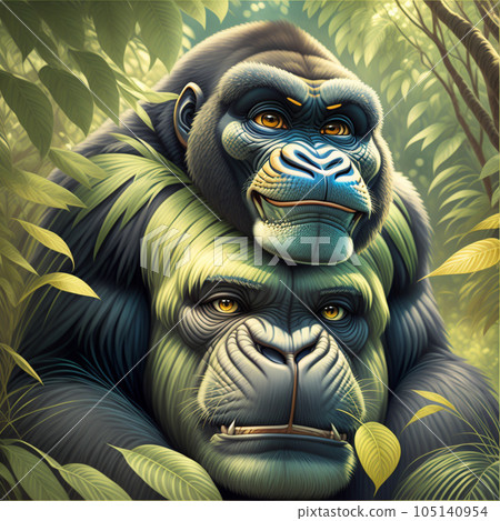Gorilla illustration 105140954
