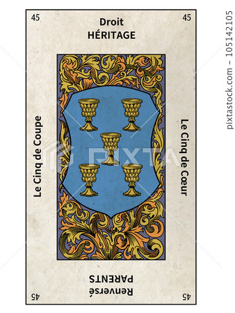 埃塞揚塔羅牌 45 小阿卡納聖杯 5 105142105
