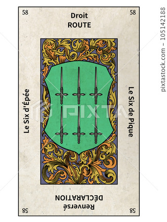 艾泰亞塔羅牌小阿卡納 58 劍 6 艾泰亞塔羅牌小阿卡納 58 劍 6 105142188