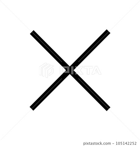 Multiply vector icon, Outline style, isolated on white Background. Multiply vector icon, Outline style, isolated on white Background. 105142252