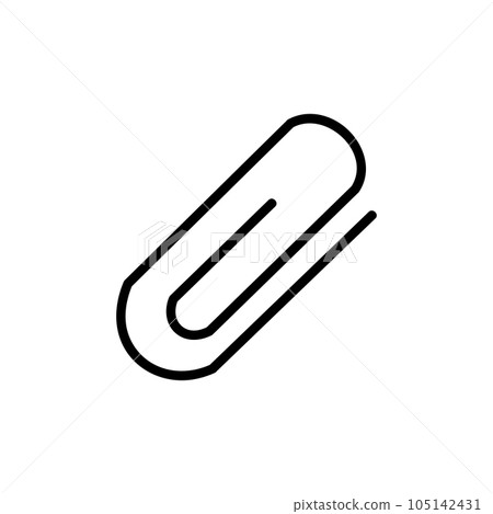 Attachment Vector Icon, Outline style, isolated... - Stock Illustration ...