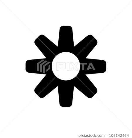 Gear or Setting icon, Outline style, isolated on white Background. Gear or Setting icon, Outline style, isolated on white Background. 105142454
