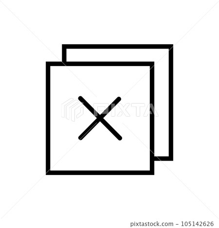 Close Vector Icon, Outline style, isolated on white Background. 105142626