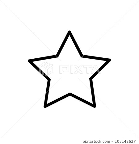 Star Vector Icon, Outline style, isolated on white Background. 105142627
