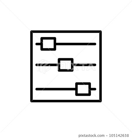 Controls Vector Icon, Outline style, isolated on white Background. 105142638