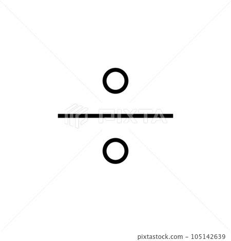 Divide Vector Icon, Outline style, isolated on white Background. 105142639
