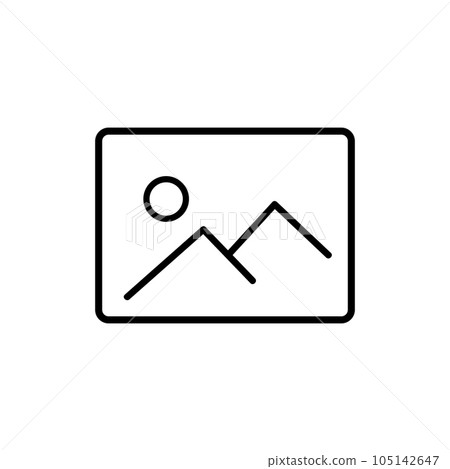 Picture Vector Icon, Outline style, isolated on white Background. Picture Vector Icon, Outline style, isolated on white Background. 105142647