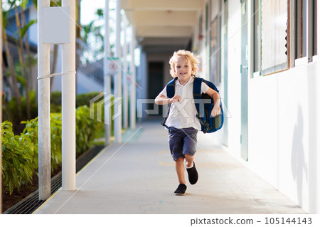 Kids on first school day 105144143
