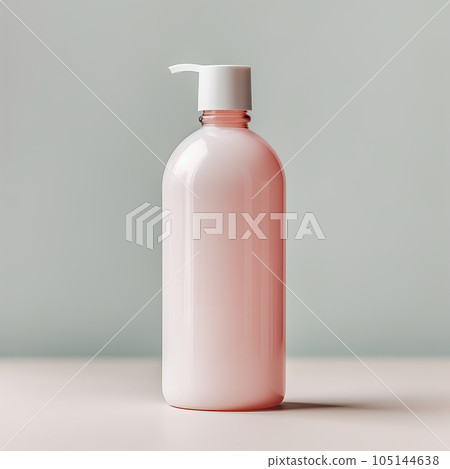 Plastic dispenser bottle mockup, cosmetic and care product pump bottle front view Plastic dispenser bottle mockup, cosmetic and care product pump bottle front view 105144638