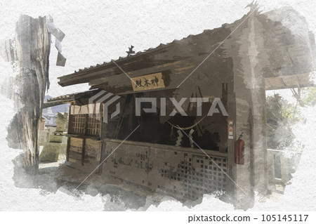 廣島縣安藝高田市水彩風格清神社上木殿 105145117