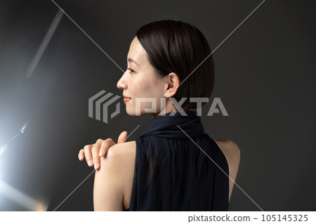 cool beauty black background cool beauty black background 105145325