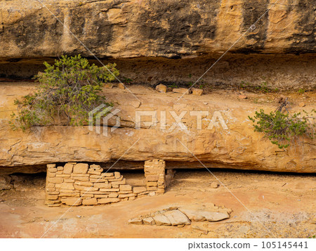 Sunny view of the historical Balcony House in Mesa Verde National Park 105145441