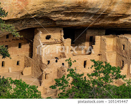 Sunny view of the historical Balcony House in Mesa Verde National Park Sunny view of the historical Balcony House in Mesa Verde National Park 105145447