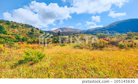 Mt. Kurikoma Climbing in Autumn (Ubanuma Course): Looking at Mt. Kurikoma from Nagorigahara 105145630