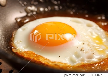 Fried eggs being baked in a frying pan 3 AI-generated image Fried eggs being baked in a frying pan 3 AI-generated image 105146706