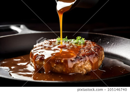 煎鍋中的漢堡牛排 1 AI 生成的圖像 煎鍋中的漢堡牛排 1 AI 生成的圖像 105146740