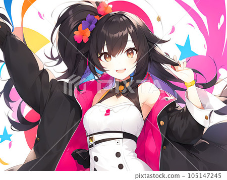 Girl illustration material 105147245