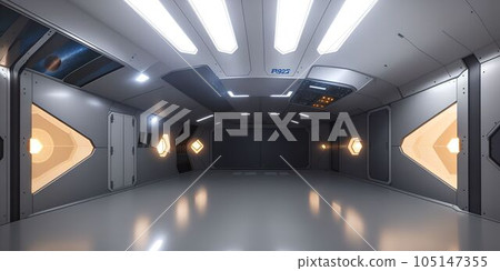 Main corridor inside the space station Main corridor inside the space station 105147355