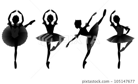 舞者剪影插圖集_芭蕾舞劇《堂吉訶德》舞蹈森林女王的芭蕾舞演員形象 105147677