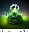 Energy saving eco lamp. AI generative 105147972