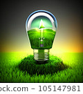 Energy saving eco lamp. AI generative 105147981